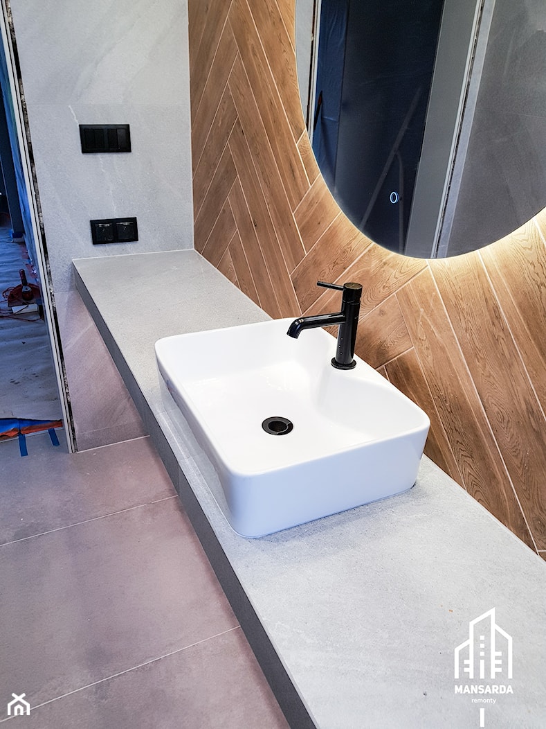 Remont łazienki po zalaniu - Łazienka, styl nowoczesny - zdjęcie od Mansarda Remonty - Homebook