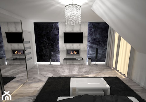 Sypialnia - Średnia sypialnia na poddaszu, styl nowoczesny - zdjęcie od Zieja Interiors Design