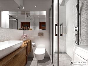 Łazienka Helsinky - Mała na poddaszu bez okna łazienka, styl nowoczesny - zdjęcie od Zieja Interiors Design