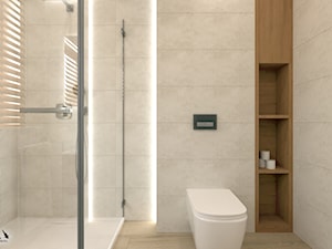 Łazienka Rhin Ivory - Średnia łazienka z oknem, styl nowoczesny - zdjęcie od Zieja Interiors Design