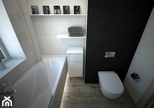 Łazienka Manteia - Mała łazienka z oknem, styl nowoczesny - zdjęcie od Zieja Interiors Design