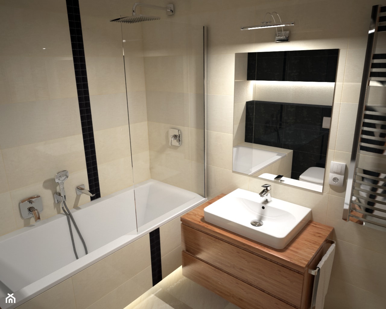 Łazienka Doblo - Mała łazienka, styl nowoczesny - zdjęcie od Zieja Interiors Design - Homebook