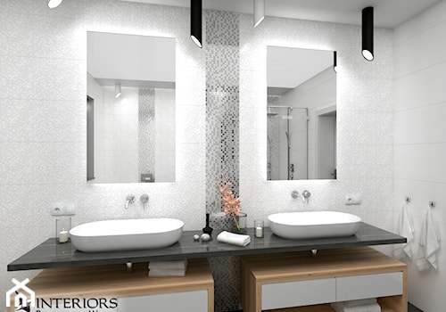 Łazienka Cubica - Średnia na poddaszu bez okna łazienka, styl nowoczesny - zdjęcie od Zieja Interiors Design