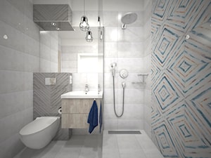 Łazienka Loft - Mała na poddaszu bez okna z lustrem łazienka, styl nowoczesny - zdjęcie od Zieja Interiors Design