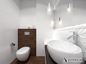 Łazienka Oxo - Mała na poddaszu bez okna łazienka - zdjęcie od Zieja Interiors Design