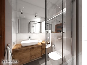 Łazienka Helsinky - Mała bez okna z punktowym oświetleniem łazienka, styl nowoczesny - zdjęcie od Zieja Interiors Design