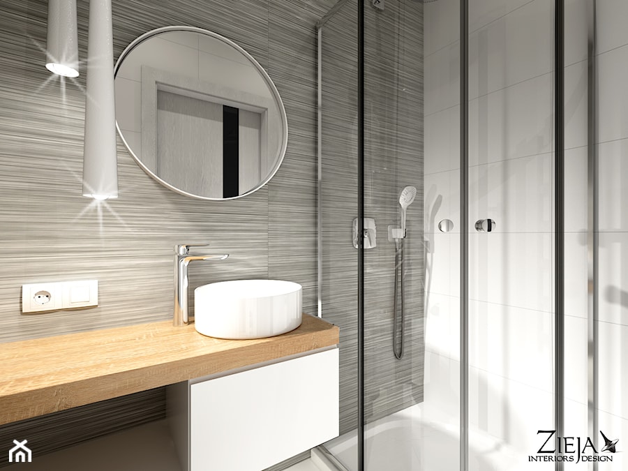 Łazienka Irisch - Średnia bez okna łazienka, styl nowoczesny - zdjęcie od Zieja Interiors Design