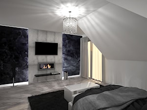 Sypialnia - Średnia sypialnia na poddaszu, styl nowoczesny - zdjęcie od Zieja Interiors Design