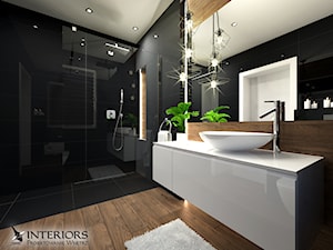 Łazienka Venis Crystal Dark + Hasel Ochra - Duża bez okna z punktowym oświetleniem łazienka, styl nowoczesny - zdjęcie od Zieja Interiors Design