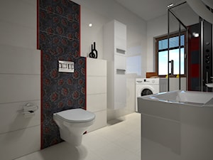 Łazienka Ricoletta - Duża z pralką / suszarką łazienka z oknem, styl nowoczesny - zdjęcie od Zieja Interiors Design