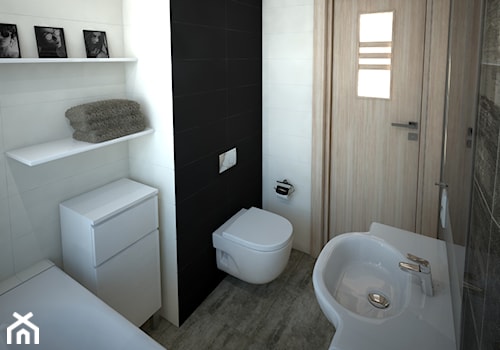 Łazienka Manteia - Mała bez okna łazienka, styl nowoczesny - zdjęcie od Zieja Interiors Design