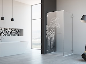 Wzór na unikalną łazienkę – kabiny z grawerem na szkle firmy Radaway
