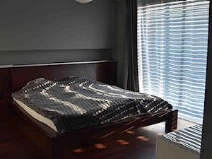 projekt wnętrza domu - Mosina - Średnia biała czarna sypialnia, styl nowoczesny - zdjęcie od NKW - wnętrza