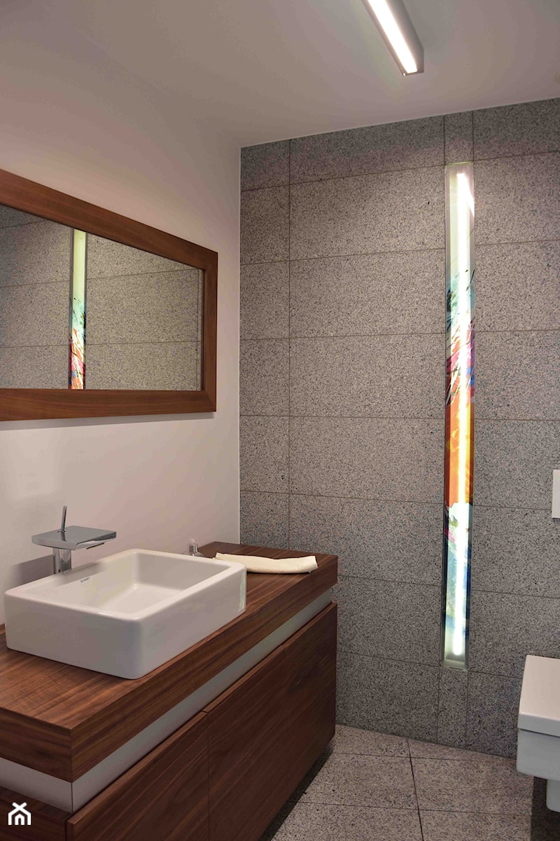 projekt wnętrza domu - Mosina - Mała łazienka, styl nowoczesny - zdjęcie od NKW - wnętrza
