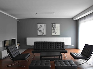 projekt wnętrza domu - Mosina - Salon, styl nowoczesny - zdjęcie od NKW - wnętrza