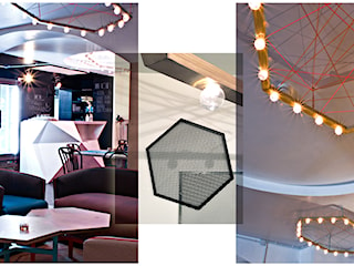 Projekt mebli, oświetlenia i eleganckiego wnętrza tymczasowej restauracji