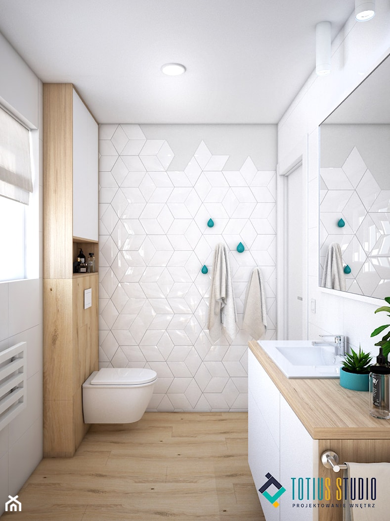 Ciepła łazienka w domu w Belgii - Łazienka, styl skandynawski - zdjęcie od Totius Studio - Homebook