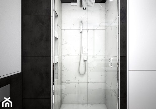 Łazienka w szarościach - Średnia bez okna łazienka, styl nowoczesny - zdjęcie od Totius Studio