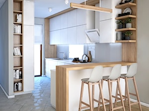 Kuchnia biało drewniana - zdjęcie od Totius Studio