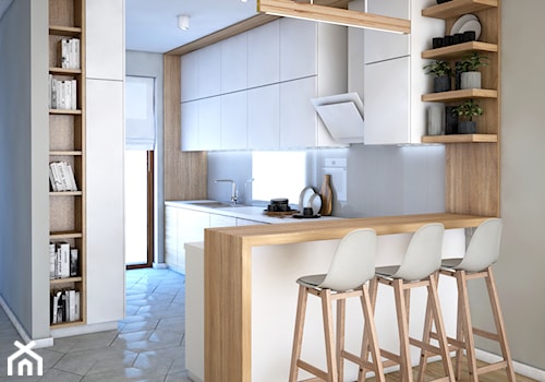 Kuchnia biało drewniana - zdjęcie od Totius Studio