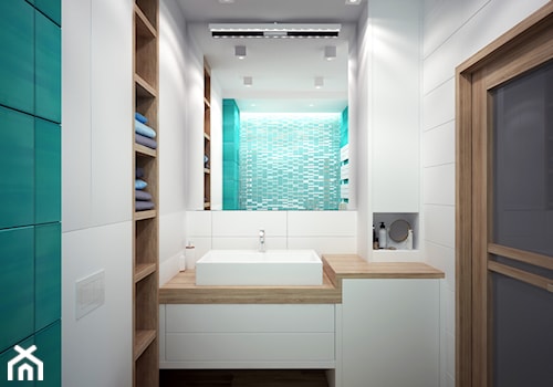 łazienka w turkusie, wersja 1 - zdjęcie od Totius Studio
