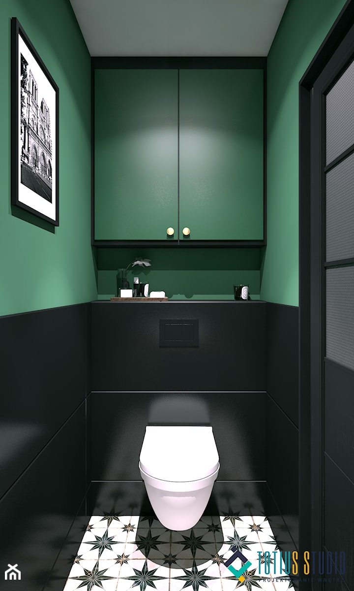 biuro w stylu industrialnym - Mała łazienka, styl industrialny - zdjęcie od Totius Studio