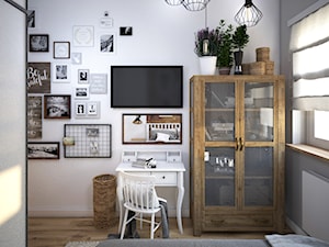 Mieszkanie w rustykalnym klimacie - Średnia biała szara sypialnia, styl rustykalny - zdjęcie od Totius Studio