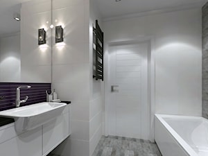 Łazienka z fioletowym akcentem - Łazienka, styl nowoczesny - zdjęcie od Totius Studio