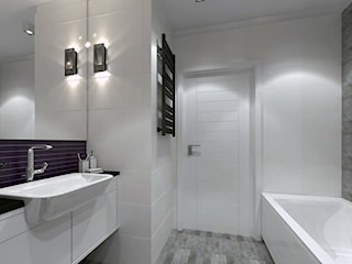 Łazienka z fioletowym akcentem