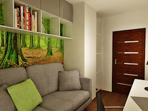 Projekty - Małe w osobnym pomieszczeniu z sofą beżowe biuro - zdjęcie od Ogrody i Wnętrza