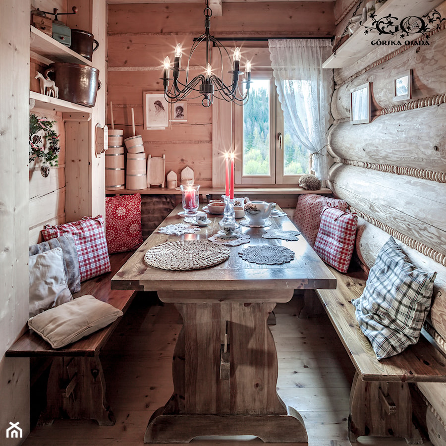 Chalet Nr 1 - Mniszkowy Zapiecek - Mała jadalnia jako osobne pomieszczenie, styl rustykalny - zdjęcie od Górska Osada - Luxury Chalets in Tatra Mountains