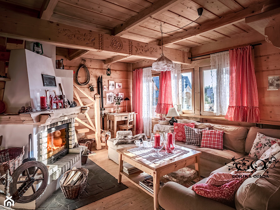 Chalet Nr 1 - Mniszkowy Zapiecek - Salon, styl rustykalny - zdjęcie od Górska Osada - Luxury Chalets in Tatra Mountains