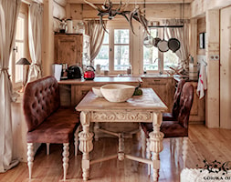 Chalet Nr 4 - Ornacki - Średnia otwarta kuchnia w kształcie litery g z oknem, styl rustykalny - zdjęcie od Górska Osada - Luxury Chalets in Tatra Mountains - Homebook