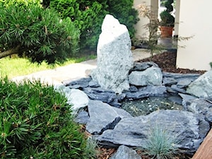 Realizacje - Średni ogród z oczkiem wodnym za domem - zdjęcie od Twój ogród marzeń