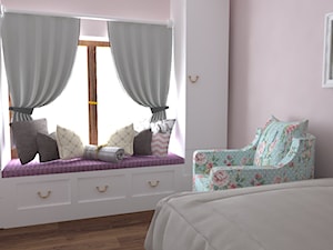Dom Nisko/k.Stalowej Woli - Średni różowy pokój dziecka dla dziecka dla nastolatka dla dziewczynki, styl prowansalski - zdjęcie od Studio WYMIAR