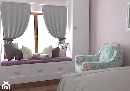 Dom Nisko/k.Stalowej Woli - Średni różowy pokój dziecka dla dziecka dla nastolatka dla dziewczynki, styl prowansalski - zdjęcie od Studio WYMIAR