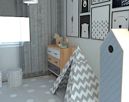 Pokój Malucha - Średni szary pokój dziecka dla dziecka dla chłopca dla dziewczynki, styl skandynaws ... - zdjęcie od Studio WYMIAR - Homebook