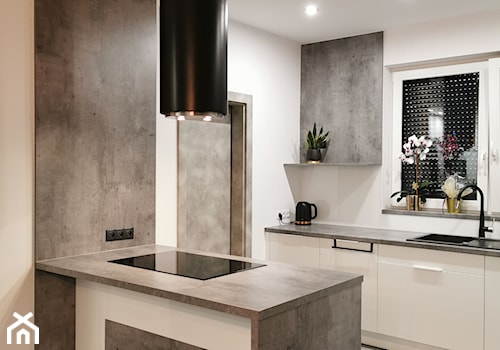 ☑️Eleganckie połączenie bieli z betonem - Kuchnia, styl nowoczesny - zdjęcie od FILMAR meble