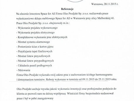 Aranżacje wnętrz - : Referencje Space For All Warszawa - Oles Project Sp. z o.o. Remonty i Wykończenia. Przeglądaj, dodawaj i zapisuj najlepsze zdjęcia, pomysły i inspiracje designerskie. W bazie mamy już prawie milion fotografii!