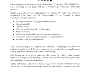 Referencje Tutti Santi Gdańsk - zdjęcie od Oles Project Sp. z o.o. Remonty i Wykończenia