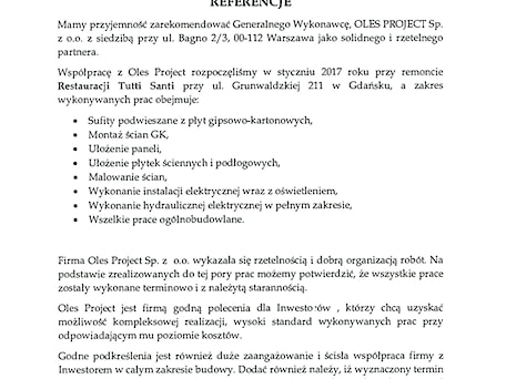 Aranżacje wnętrz - : Referencje Tutti Santi Gdańsk - Oles Project Sp. z o.o. Remonty i Wykończenia. Przeglądaj, dodawaj i zapisuj najlepsze zdjęcia, pomysły i inspiracje designerskie. W bazie mamy już prawie milion fotografii!