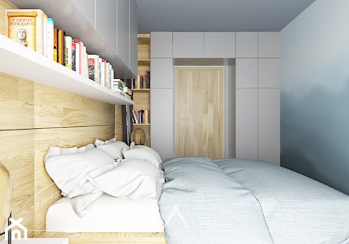 SYPIALNIA | MIESZKANIE 78m2 - Mała sypialnia - zdjęcie od SYMETRIA | pracownia architektury