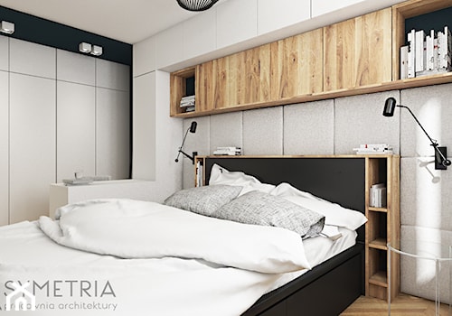 MIESZKANIE 48m2 // BUK - Średnia sypialnia, styl nowoczesny - zdjęcie od SYMETRIA | pracownia architektury