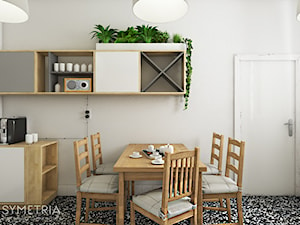 KUCHNIA / OSZCZĘDNA - Mała szara jadalnia w kuchni - zdjęcie od SYMETRIA | pracownia architektury
