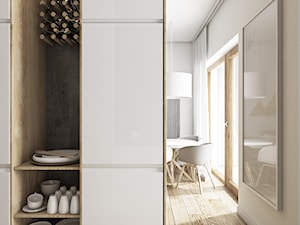 MIESZKANIE | MOUNTAIN - Mała otwarta biała kuchnia jednorzędowa - zdjęcie od SYMETRIA | pracownia architektury