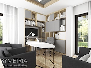 Średnie w osobnym pomieszczeniu z sofą białe biuro - zdjęcie od SYMETRIA | pracownia architektury