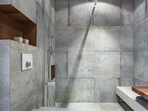 naturalnie...realizacja 2014 - Średnia bez okna z punktowym oświetleniem łazienka, styl minimalistyczny - zdjęcie od MANUstudio • projektowanie wnętrz
