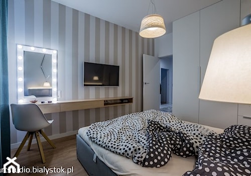 w stylu skandynawskim - Mała sypialnia, styl skandynawski - zdjęcie od MANUstudio • projektowanie wnętrz