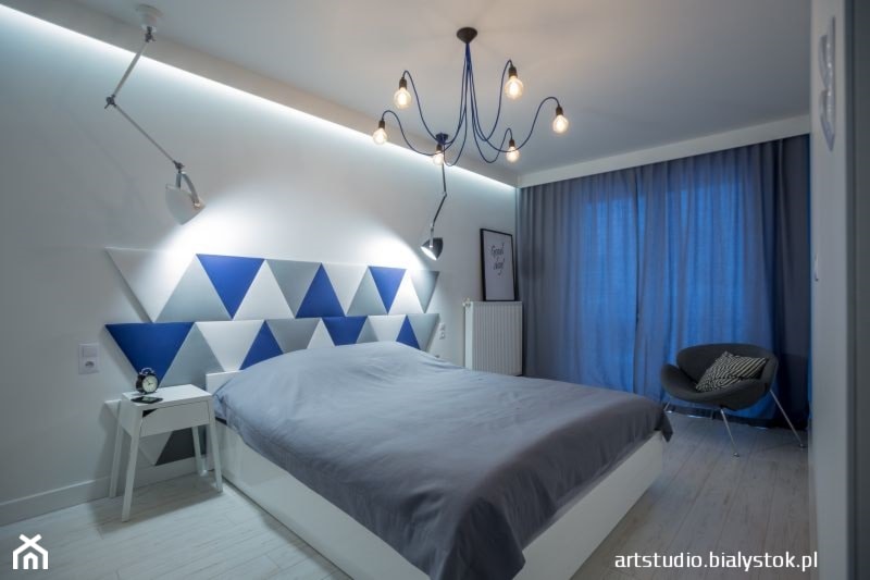 Średnia szara sypialnia, styl industrialny - zdjęcie od MANUstudio • projektowanie wnętrz