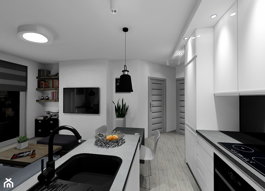 mieszkanie 32 m2 - Kuchnia - zdjęcie od BushkoProjekt